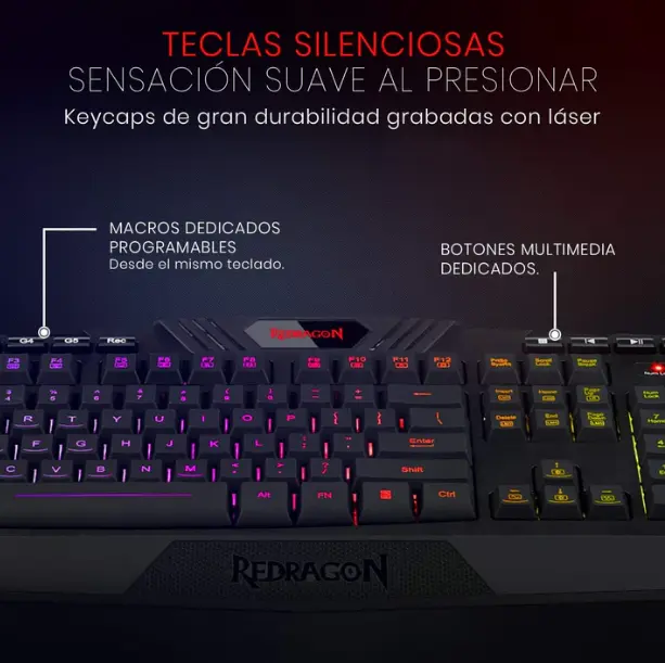 REDRAGON K503 Gamer Membrane Keyboard, Harpe Pro