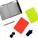 Referee Set from md stay fit with Red, Yellow Cards, Whistle, Notebook, Pencil and Professional Match Official Set