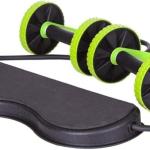 M D Stay Fit MD Abdominal Wheel Body Building Revoflex Extreme Double Wheels Pull Rope Abdominal Exercise Wheel for Abdominal Workout Gym