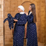 Navy Butterfly Robe Set