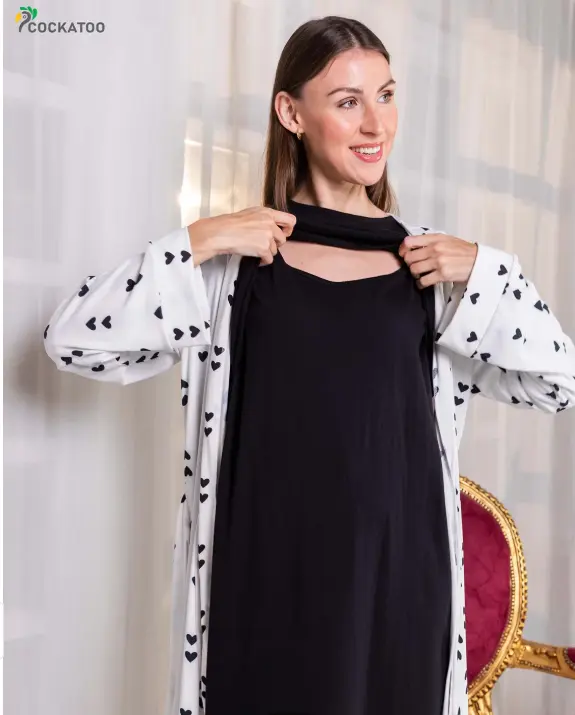 Colored Hearts Robe Set