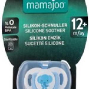 MAMAJOO 1x ORTHODONTIC SILICONE SOOTHER ELEPHANT 12M+ & STORAGE BOX
