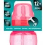 Non Spill Anti-Colic Straw Cup 270 ml Pink