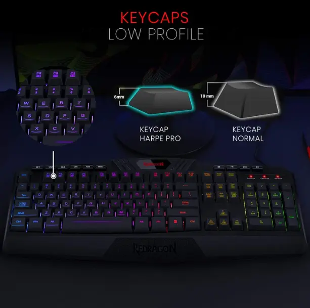 REDRAGON K503 Gamer Membrane Keyboard, Harpe Pro