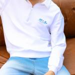 White Faith and Luck Half Zip Sweatshirt