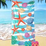 Agha Home Coastal Printed Microfiber Towel