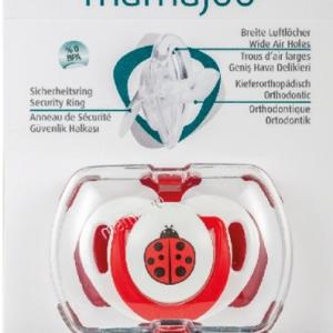 MAMAJOO 1 x ORTHODONTIC SILICONE SOOTHER 0 M + LADYBIRD & STORAGE BOX