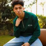 Green Faith and Luck Half Zip Sweatshirt