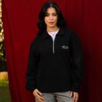 Black Faith and Luck Half Zip Sweatshirt
