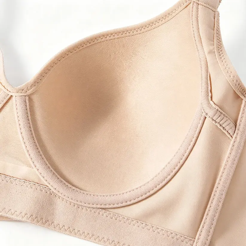Seamless Deep V Memory Underwire Push Up Bra Plus Size Shaping Bralette