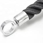 MD StayFit® Heavy Duty Single Triangle Rope Push Up Pull Down, Double Tri Rope Versatile Rope for Gym, Bodybuilding Exercise Equipment Black