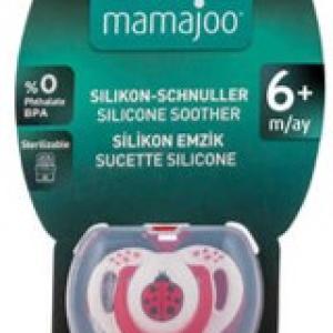 MAMAJOO 1 x ORTHODONTIC SILICONE SOOTHER 6 M + LADYBIRD & STORAGE BOX