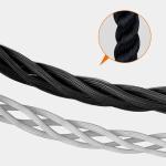 MD StayFit® Heavy Duty Single Triangle Rope Push Up Pull Down, Double Tri Rope Versatile Rope for Gym, Bodybuilding Exercise Equipment Black