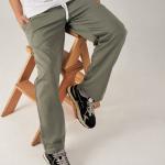 Khaki Straight Sweatpants