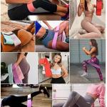 MD Stay Fit Premium Leg Resistance Bands Set, Booty Exercise Bands Set, Wide Hip Bands, Workout Resistance, Non-Slip Rubber Band Loops (Set of 3