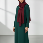 فستان البرنسيسة كريب رويال مستورد 069