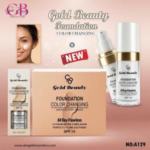 *كريم أساس فاوندrecords المغير للون البشرة (فاونديشن كولور تشانجينج) من Gold Beauty