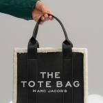 BLACK LEATHER TOTE BAG