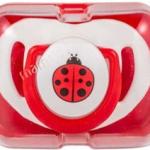MAMAJOO 1 x ORTHODONTIC SILICONE SOOTHER 12 M + LADYBIRD & STORAGE BOX