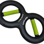 MD Stay Fit Double Rest 20kg Hand Grip Strengthener, Black and Green Foam Handles, Arouse Ability Super Arms Fitness Equipment