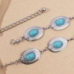 Turquoise Stone Chain Belt U-23