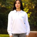 White Faith and Luck Half Zip Sweatshirt