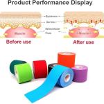 M D Stay Fit MD Cotton Elastic Muscle Tape 5M - Multi Color
