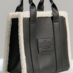 BLACK LEATHER TOTE BAG