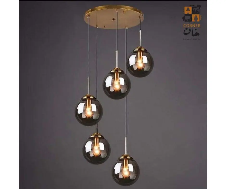 Metal ceiling lamp 150cmx40cm