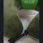 وسادة رقبة للسفر مريحة لدعم الرأس والعمود الفقري - لون زيتوني