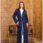 Navy Butterfly Robe Set