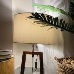 Table Lamp Beige & Brown 30x60cm