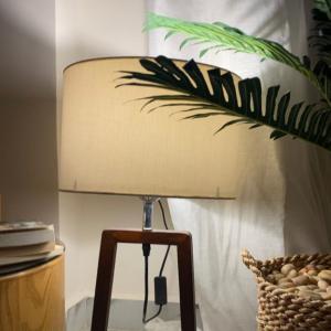 Table Lamp Beige & Brown 30x60cm