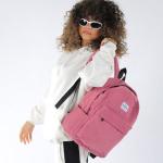 Pink Corduroy Backpack