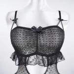 Sheer Lace Stitching Seductive See-Through Bodysuit