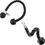 MD StayFit® Heavy Duty Single Triangle Rope Push Up Pull Down, Double Tri Rope Versatile Rope for Gym, Bodybuilding Exercise Equipment Black