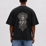 aura black boxy fit Tshirt