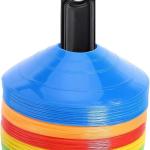 MD STAY FIT Round Mouth Straw Hat for Football Training 1 x 50 Pieces, Assorted Colors, Plastic