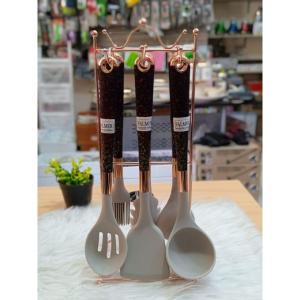 مشاركة هذا المنتج Falmer Kitchen Tool Set - 7 Pieces with Holder - Black * Grey