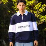 Navy Blue Humble Hustler Half Zip Sweatshirt