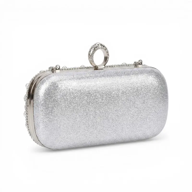 Beaded Handbag with Diagonal Stripes VS-49