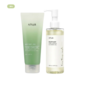 ثنائي أنوا لتنظيف المسام والتحكم بالدهون – Anua Heartleaf Pore Control Cleansing Duo