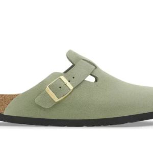 Birkenstock Boston Soft Footbed – Suede Green Tea