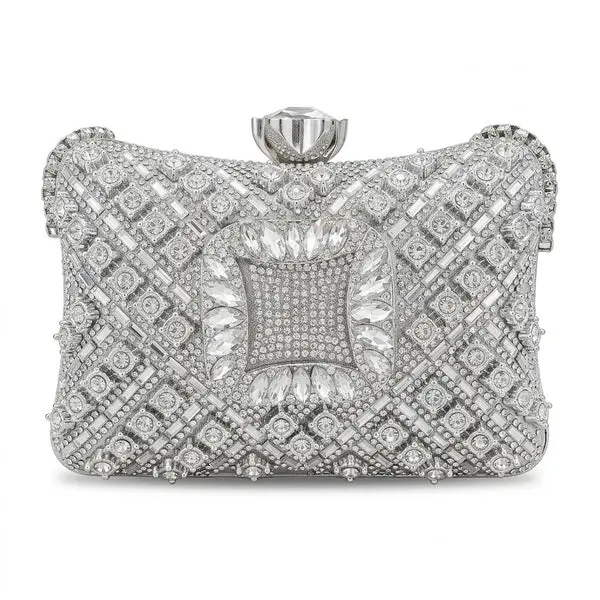 Geometrically Encrusted Crystal Evening Bag VS-68