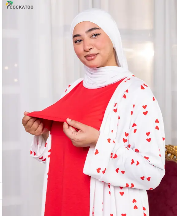Colored Hearts Robe Set