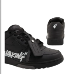 OFF-WHITE Out Of Office OOO For Walking Low Tops – Black White