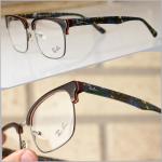 فريم نظر ريبان Limited Edition ذراع بلاستيك الأسيتات بني ذراع مشجر 98131