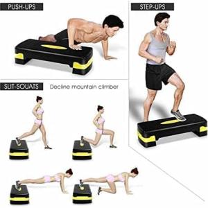 MSTAYFIT Multi-Level 1 to 5 Adjustable Exercise Equipment Great for Home Gym, Cardio & Club, Pilates & Yoga