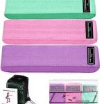 MD Original Stay Fit Resistance Bands Set, 3 Piece, Purple, Pink, Green with Mesh Storage Bag