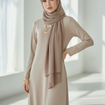 فستان البرنسيسة كريب رويال مستورد 069